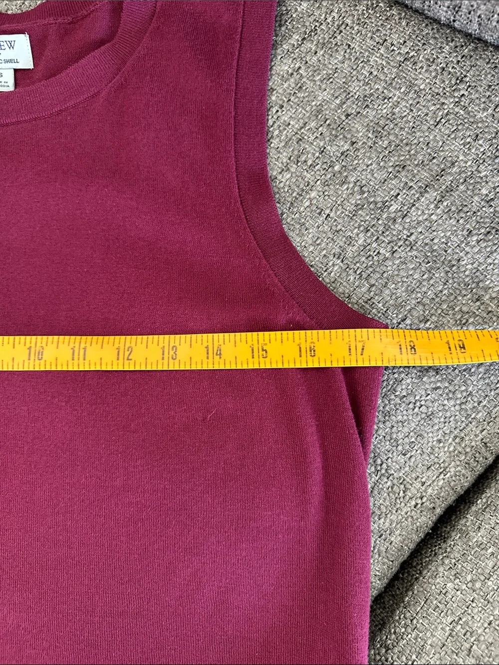 J.Crew Women's Sleeveless Knit Classic Shell - Maroon Small 100% Cotton